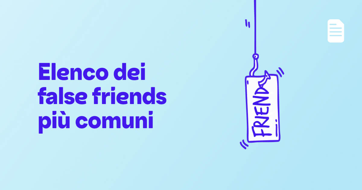 Elenco dei false friends in inglese più comuni