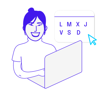 Flexible Sesiones disponibles 24/7 para adaptarse a cualquier agenda.
