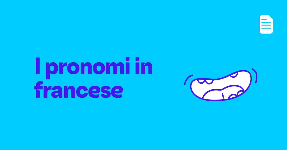 I pronomi in francese